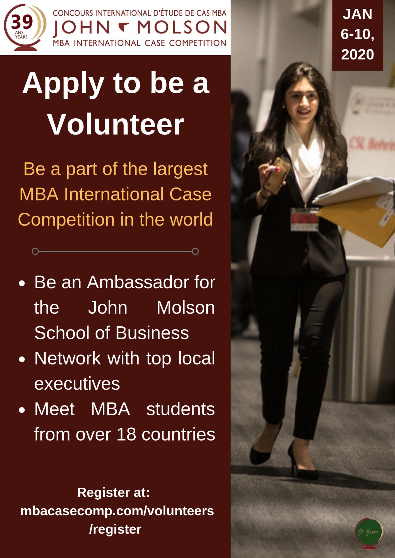 Be a volunteer at MBA ICC 2020!